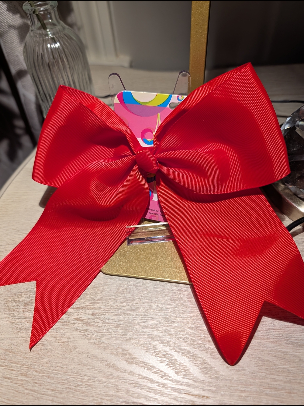 Jumbo Hair Bow Clip With Tails NWT